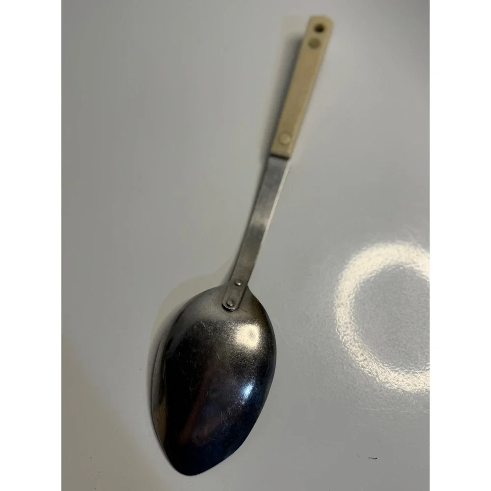 VTG Ace Serving Spoon Silver Cream Stainless Steel USA Kitchen Utensil Tool 12in